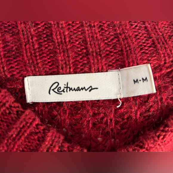 Thick Knit Red Sweater - Picture 3 of 3